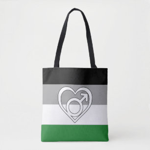 Androphilie-Stolzflagge und Symbol Tasche
