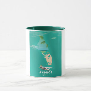 Andros Bahamas Urlaubskarte. Tasse
