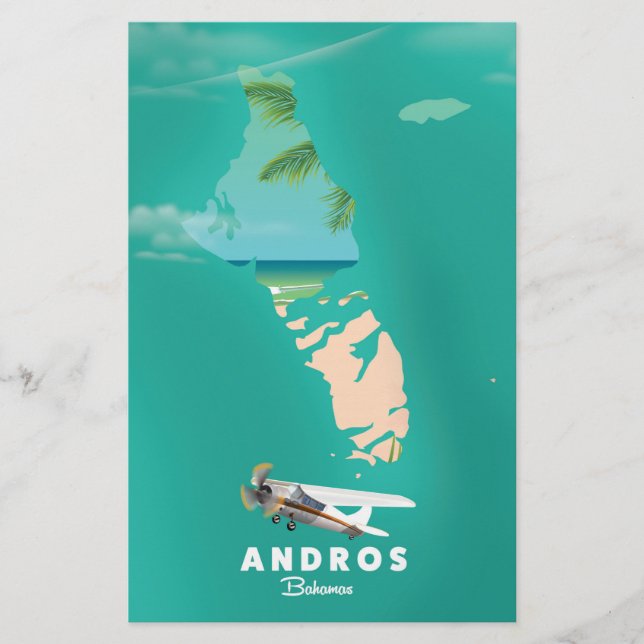 Andros Bahamas Vacation Karte. (Vorderseite)