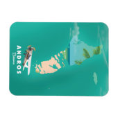 Andros Bahamas Vacation Karte. Magnet (Horizontal)