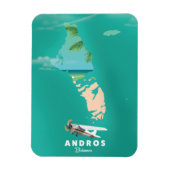 Andros Bahamas Vacation Karte. Magnet (Vertikal)