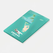 Andros Bahamas Vacation Karte. Post-it Klebezettel (angewinkelt)