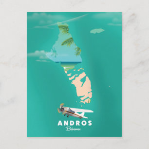 Andros Bahamas Vacation Karte. Postkarte