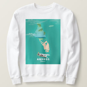 Andros Bahamas Vacation Karte. Sweatshirt