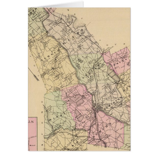 Androscoggin Landkreis, Maine Map (Vorne)