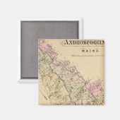 Androscoggin Landkreis, Maine Map Magnet (Vorderseite/Rückseite)