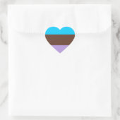 Androsexual Pride Flag Herz-Aufkleber (Tasche)