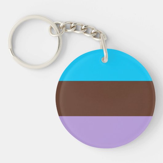 Androsexual Pride Flag Schlüsselanhänger (Vorderseite)