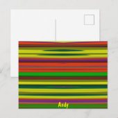 ANDY ~ 3D Design Pattern ~ Weihnachtsfarben~ Post Postkarte (Vorne/Hinten)
