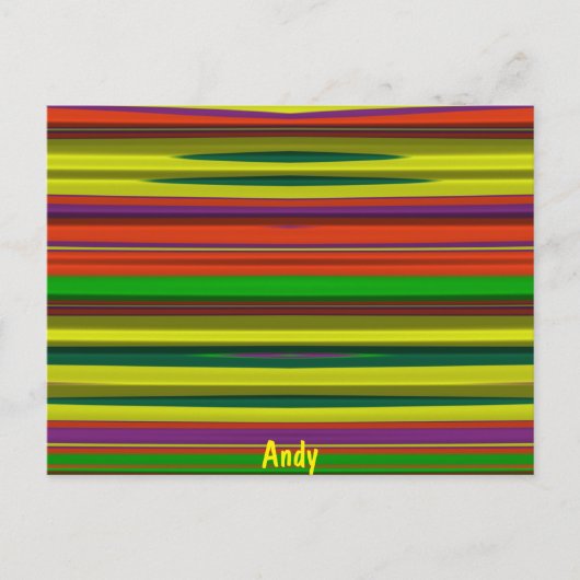 ANDY ~ 3D Design Pattern ~ Weihnachtsfarben~ Post Postkarte (Vorderseite)
