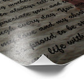 Andy & Ashley, Hochzeitspic mit Gelübden Fotodruck (Ecke)