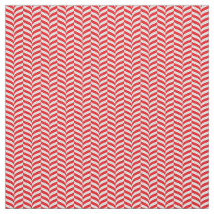 andy Cane Drehung Geometric Red & Cream Zickzack Stoff