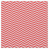 andy Cane Drehung Geometric Red & Cream Zickzack Stoff (Nahaufnahme)