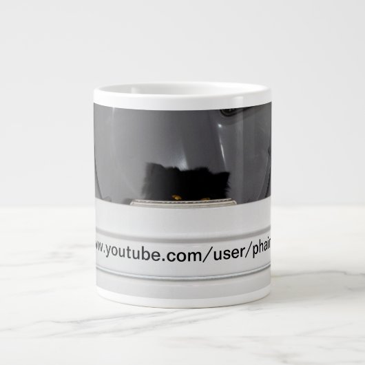 Andy, den die persische Katze im Trockner schlafen Jumbo-Tasse (Vorderseite)