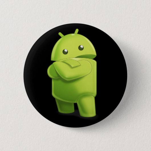 Andy der Android mit Haltungs-Knopf! Button (Vorderseite)