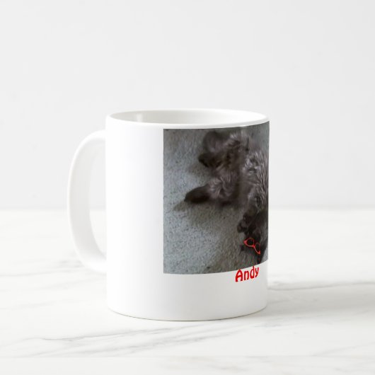 Andy die persische Katze Kaffeetasse (Vorderseite Links)