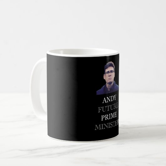 Andy Future Premierminister - Andy Burnham Kaffeetasse (Vorderseite Links)