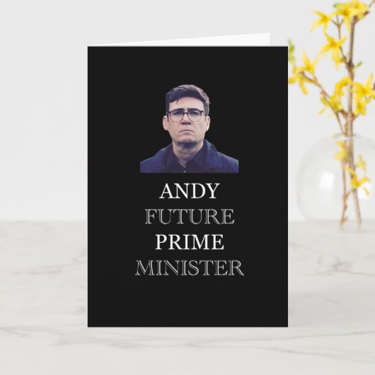 Andy Future Premierminister - Andy Burnham Karte (Gelbe Blume)