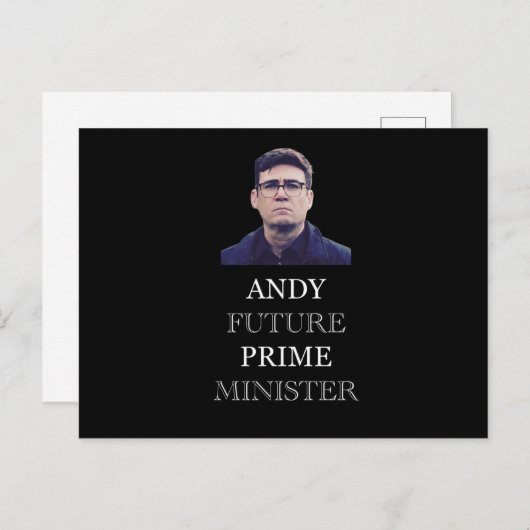 Andy Future Prime Minister - Andy Burnham Postkarte (Vorne/Hinten)