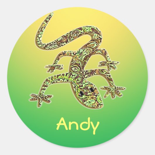 Andy Gecko / Salamander / Lizard Sticker 1 (Vorderseite)