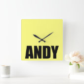 Andy Quadratische Wanduhr (Zuhause)