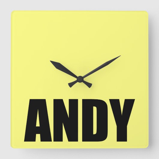 Andy Quadratische Wanduhr (Vorderseite)