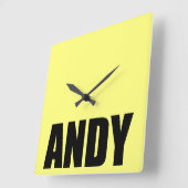 Andy Quadratische Wanduhr (Winkel)