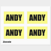 Andy Rechteckiger Aufkleber (Blatt)