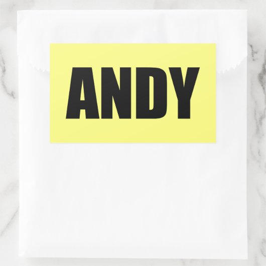 Andy Rechteckiger Aufkleber (Tasche)