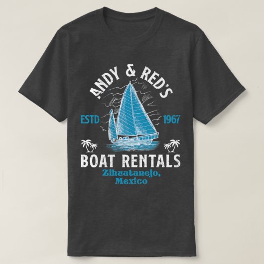 Andy Reds Boat Rentals Shawshank T-Shirt (Design vorne)