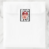 andy reid mustache quadratischer aufkleber (Tasche)