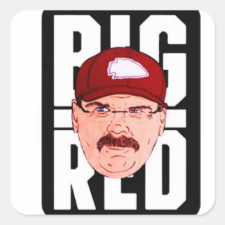 andy reid mustache quadratischer aufkleber