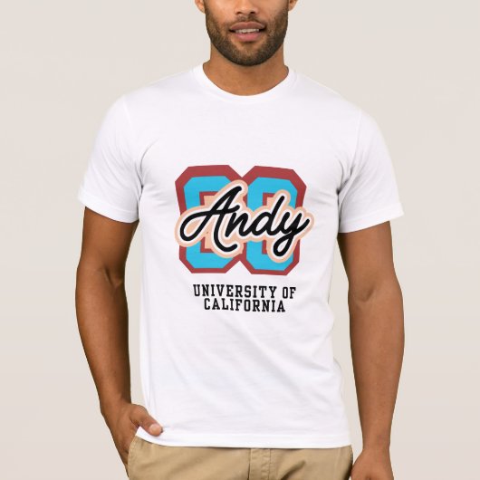 Andy Retro Varsity Emblem T-Shirt (Vorderseite)