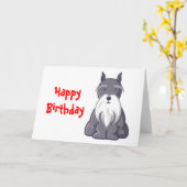 Andy Rooney Schnauzer Birthday Karte (Gelbe Blume)