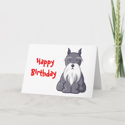 Andy Rooney Schnauzer Birthday Karte (Vorderseite)
