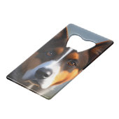 Andy The Australian Blue Heeler, Geldbeutel Flaschenöffner (Vorderseite Schrägansicht)