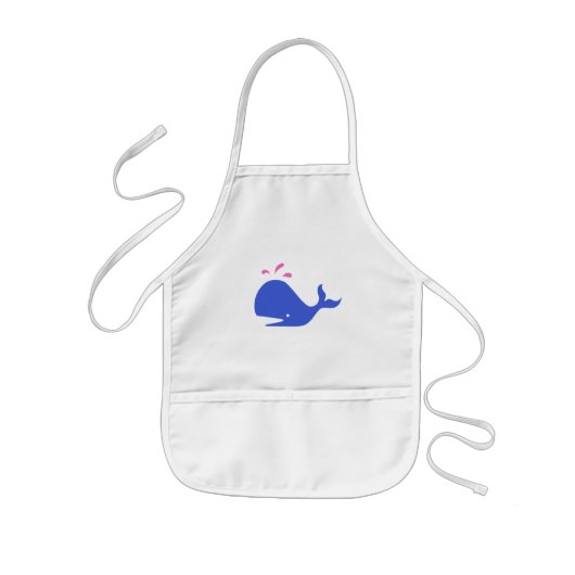 Andy-Wal Singletons_blue, rosa auf Weiß Kinderschürze (Vorne)