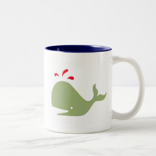 Andy-Wal Singletons_green, rot auf Weiß Zweifarbige Tasse