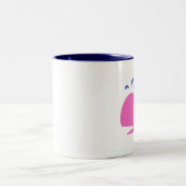 Andy-Wal Singletons_pink, blau auf Weiß Zweifarbige Tasse (Mittel)