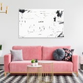 Andy Warhol - Karte des östlichen U.S.R. Leinwanddruck (Insitu (Wohnzimmer))