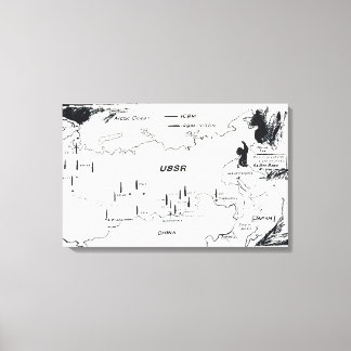 Andy Warhol - Karte des östlichen U.S.R. Leinwanddruck