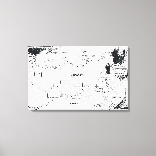 Andy Warhol - Karte des östlichen U.S.R. Leinwanddruck (Vorderseite)