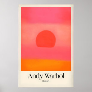 Andy Warhol Sonnenuntergang Pink Orange Pop Art Dr Poster