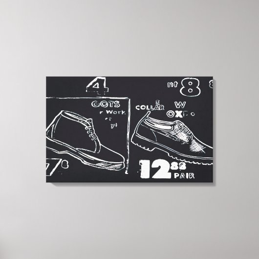 Andy Warhol - Work Boots Leinwanddruck (Vorderseite)