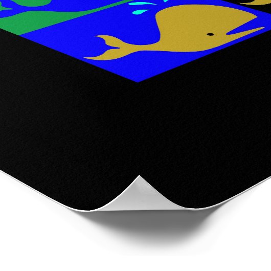 Andy Whale-Hole™_12 Panel invertiertes Farbposter Poster (Ecke)