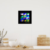 Andy Whale-Hole™_12 Panel invertiertes Farbposter Poster (Küche)