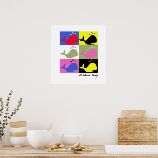 Andy Whale-Hole™_6-Panel signiert Poster/Print Poster (Küche)