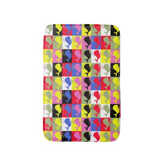 Andy Whale-Hole™ pattern_Lots o' kleine Wale Badematte (Vorderseite Vertikal)