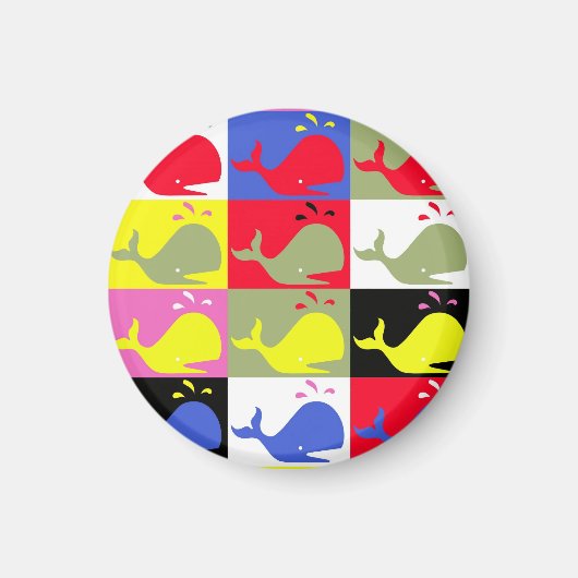 Andy Whale-Hole™_rund Magnet (Vorne)