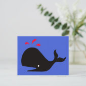 Andy Whale Singletons_black, blau Postkarte (Stehend Vorderseite)